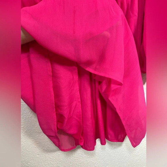 Anthropologie Let Me Be Forever That Girl Sheer Flowy Mini Pink Dress Women’s XS - Picture 10 of 16